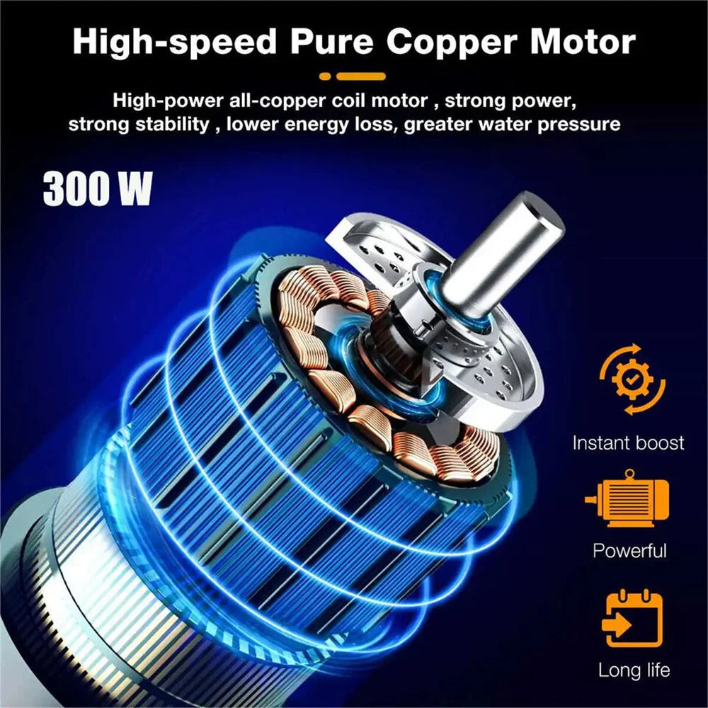 300W Cordless High Pressure Car Washer with Foam Generator